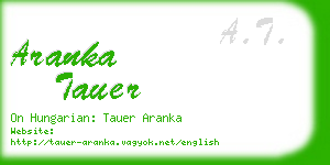 aranka tauer business card